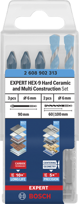 EXPERT HEX-9 Hard Ceramic 및 Multi Construction 세트