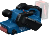 18V 배터리 슬롯이 있는 Bosch GBS18V-75 벨트 샌더.