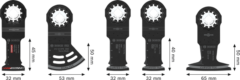 Bosch 전기 및 건식벽체 세트, 진동 블레이드 5개.