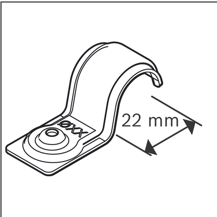 금속 케이블 클램프 22mm.