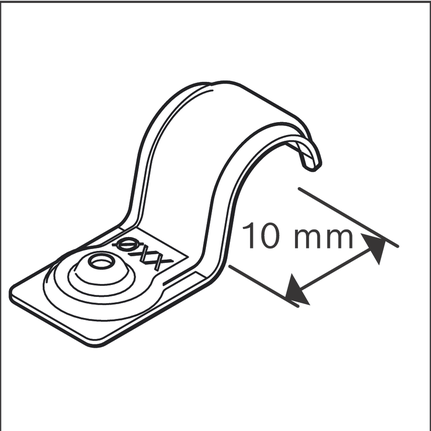 금속 케이블 클램프 10mm.
