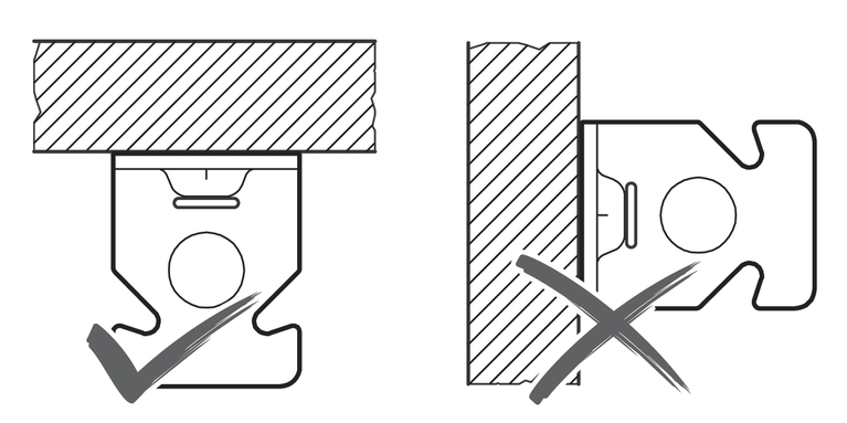 천장 설치 방향.