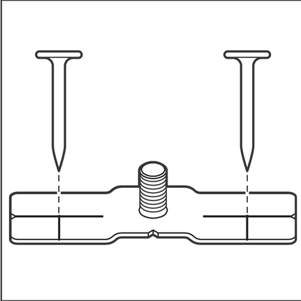 금속 옷걸이 M8 나사산.