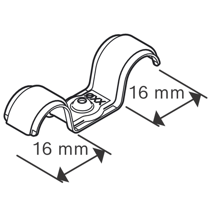 16mm 더블 케이블 클램프.