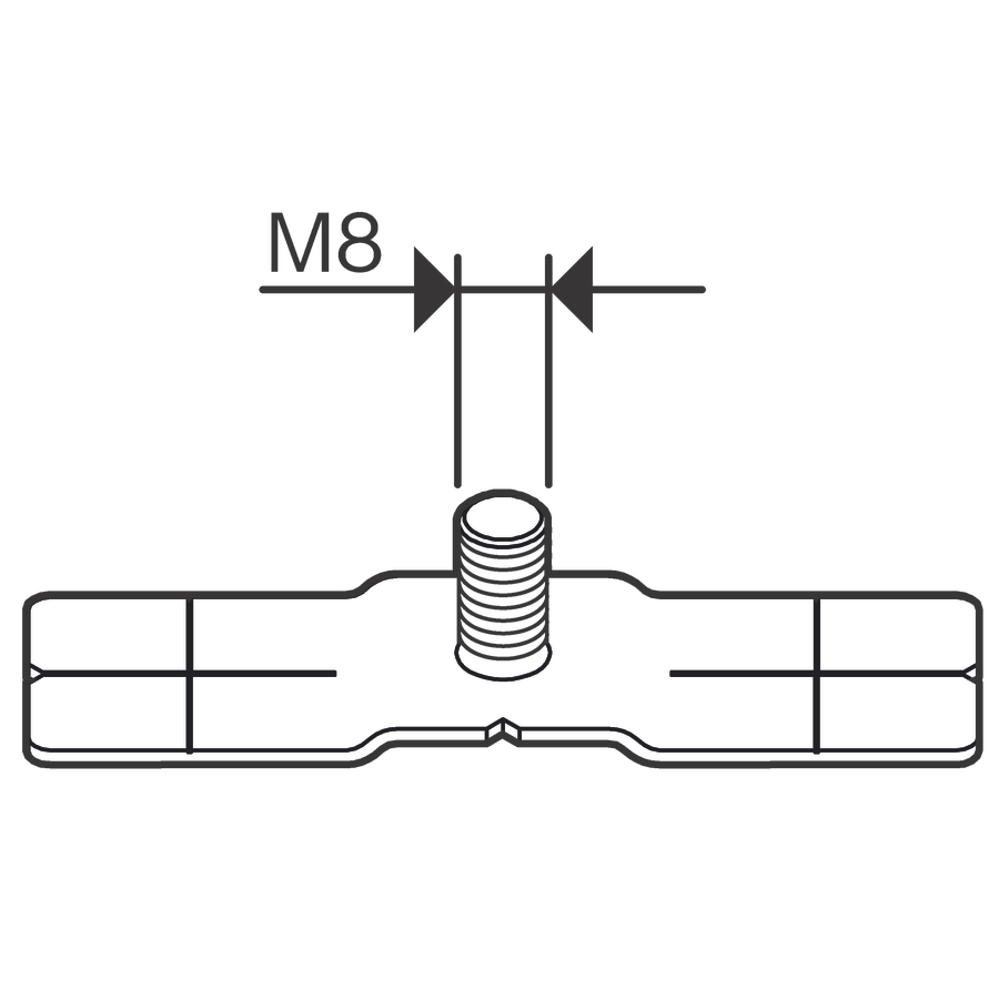 PRO FME-M8 Metal 행거 외부 나사산 M8