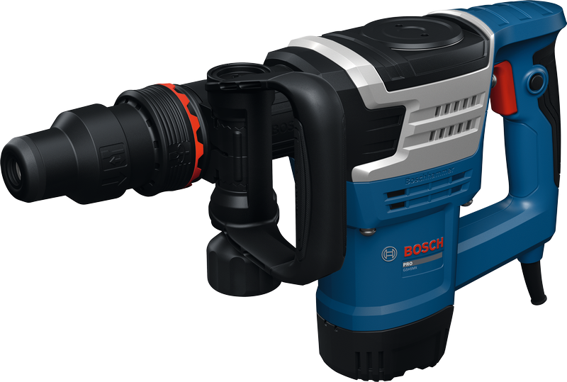 측면 손잡이가 달린 Bosch GSH 5 MX 파괴 망치.