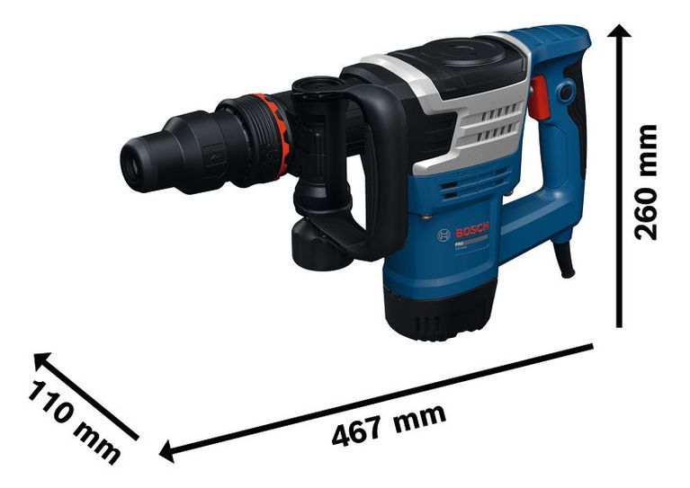Bosch GSH 5 MX 파괴 망치 크기 치수.