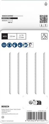 Bosch PRO Plastics T302H 톱날은 깨끗한 PVC 절단에 적합합니다.