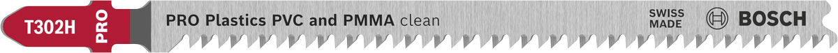PVC와 PMMA를 깨끗하게 절단할 수 있는 Bosch T302H 톱날입니다.