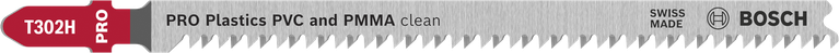 PVC와 PMMA를 깨끗하게 절단할 수 있는 Bosch T302H 톱날입니다.