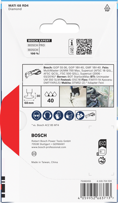EXPERT MATI 68 RD4 Bosch EXPERT MATI 68 RD4 다이아몬드 코너 블레이드, 68mm.