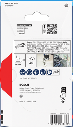 Bosch EXPERT MATI 68 RD4 다이아몬드 코너 블레이드, 68mm.