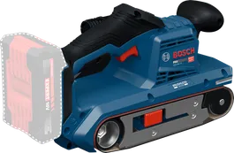 18V 배터리 슬롯이 있는 Bosch GBS18V-75 벨트 샌더.