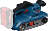 18V 배터리 슬롯이 있는 Bosch GBS18V-75 벨트 샌더.