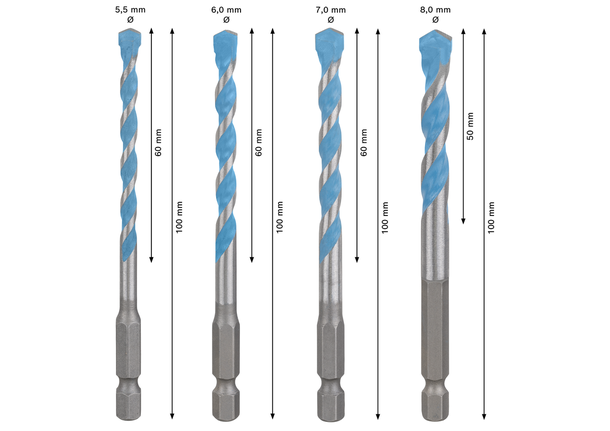 Bosch EXPERT HEX-9 멀티 건설용 드릴 비트 세트.