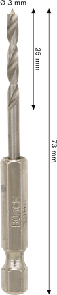 Bosch PRO 우드 HSS 브래드 포인트 드릴 비트 3mm.