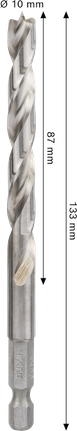 Bosch PRO Wood HSS 브래드 포인트 드릴 비트 10mm.