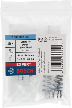 Bosch EXPERT 시트 메탈 홀 톱 스프링, 10개 팩.