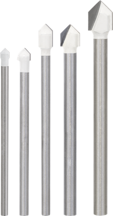 CYL-9 Ceramic 타일 드릴 비트 세트, 4, 5, 6, 8, 10mm, 5개 다이아몬드 팁이 장착된 Bosch 프로페셔널 타일 드릴 비트 세트.