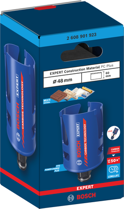 Bosch EXPERT 건설자재 파워 체인지 플러스 홀 톱 48 x 60mm.