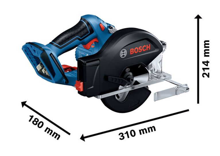 Bosch GKM 18V-50 무선 원형톱, 길이 310mm.