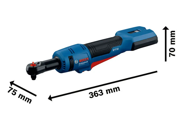 Bosch GRC 18V-60 무선 라쳇 렌치, 길이 363mm.