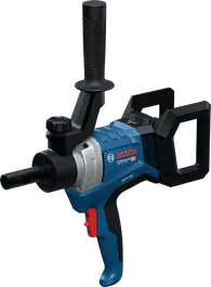 인체공학적 손잡이가 달린 Bosch GRW 18V-120 무선 믹서.