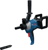 측면 핸들이 달린 Bosch GRW 18V-120 무선 믹싱 드릴.