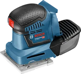 Bosch GSS 18V-10 무선 오비탈 샌더 (마이크로필터 포함).