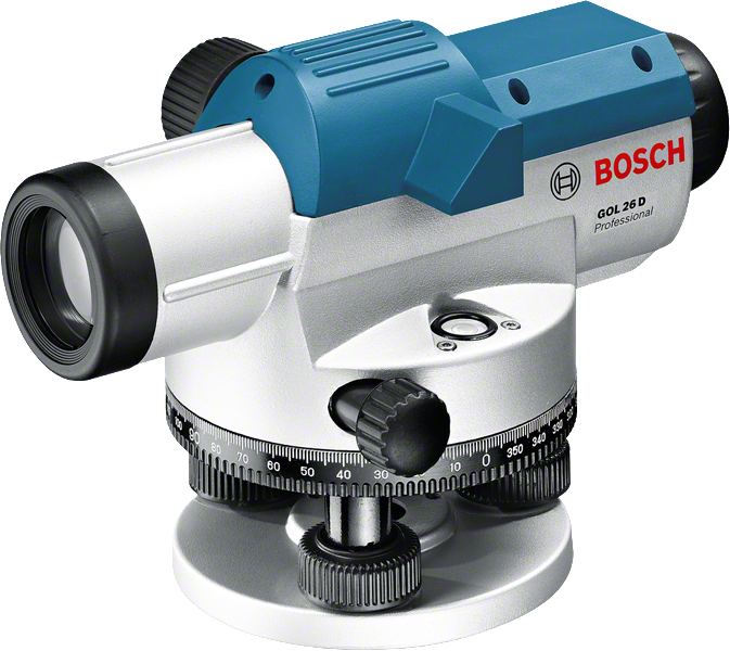 26배 확대 기능을 갖춘 Bosch GOL 26 D 광학 레벨.