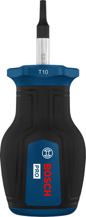 인체공학적 손잡이가 달린 Bosch PRO 스터비 스크루드라이버 TX10.