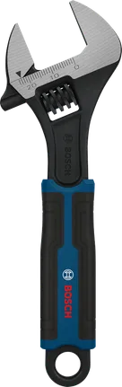 인체공학적 손잡이가 달린 Bosch 조절 렌치 150mm.
