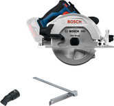 목재 절단용 Bosch GKS18V-68-2 원형 톱.