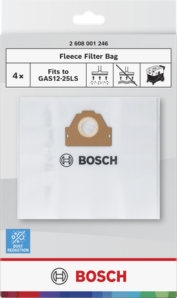 GAS12-25LS용 Bosch 플리스 필터백, 10리터.