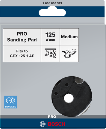 Bosch PRO 샌딩 패드 중간 사이즈 125mm (GEX 125-1 AE용).