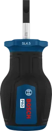 인체공학적 손잡이가 달린 Bosch PRO 스터비 스크루드라이버 SL1.0x4.5.