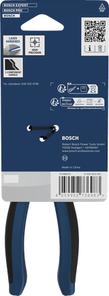 Bosch 160mm 대각선 사이드 커터, 다중 구성 요소 손잡이 포함.