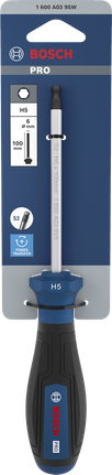인체공학적 손잡이가 있는 Bosch PRO H5 x 100mm 스크루드라이버.