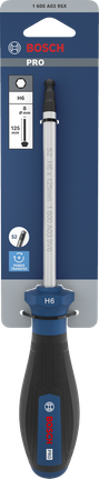 인체공학적 손잡이가 있는 Bosch PRO H6 x 125mm 스크루드라이버.