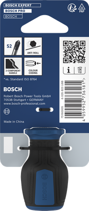 Bosch PRO 스터비 스크루드라이버 PZ2 x 25 mm (미끄럼 방지 손잡이 포함).