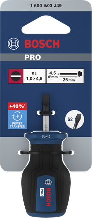 Bosch PRO 스터비 스크루드라이버 SL 1.0 x 4.5 x 25 mm.
