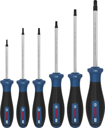 Bosch PRO 스크루드라이버 세트 TX 6개입 (S2 샤프트 포함).