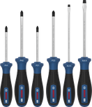 Bosch PRO 스크루드라이버 세트 PH/PZ/SL, 미끄럼 방지 손잡이가 있는 6개 구성.