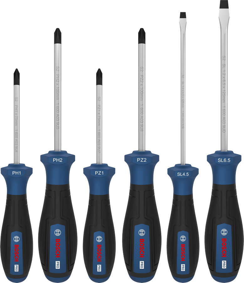 PRO PH/PZ/SL 스크류 드라이버 세트, 6PCS