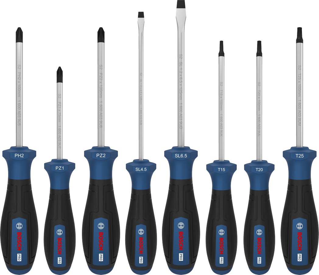 PRO PH/PZ/SL/TX 스크류 드라이버 세트, 6PCS
