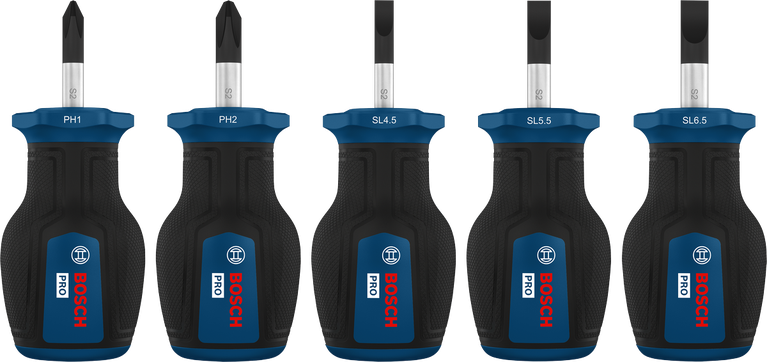 Bosch PRO 스터비 스크루드라이버 PH/SL 세트 (S2 샤프트 포함).