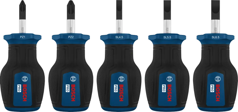 Bosch PRO 스터비 스크루드라이버 PZ/SL 세트 (S2 샤프트 포함).