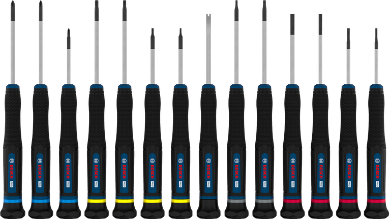 Bosch PRO 정밀 스크루드라이버 세트 14개입 (S2 샤프트 포함).