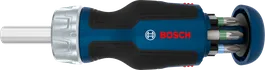 Bosch 스터비 비트 라쳇 스크루드라이버 (비트 6개 매거진 포함).