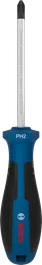 인체공학적 손잡이가 있는 Bosch PH2 x 100mm 스크루드라이버.